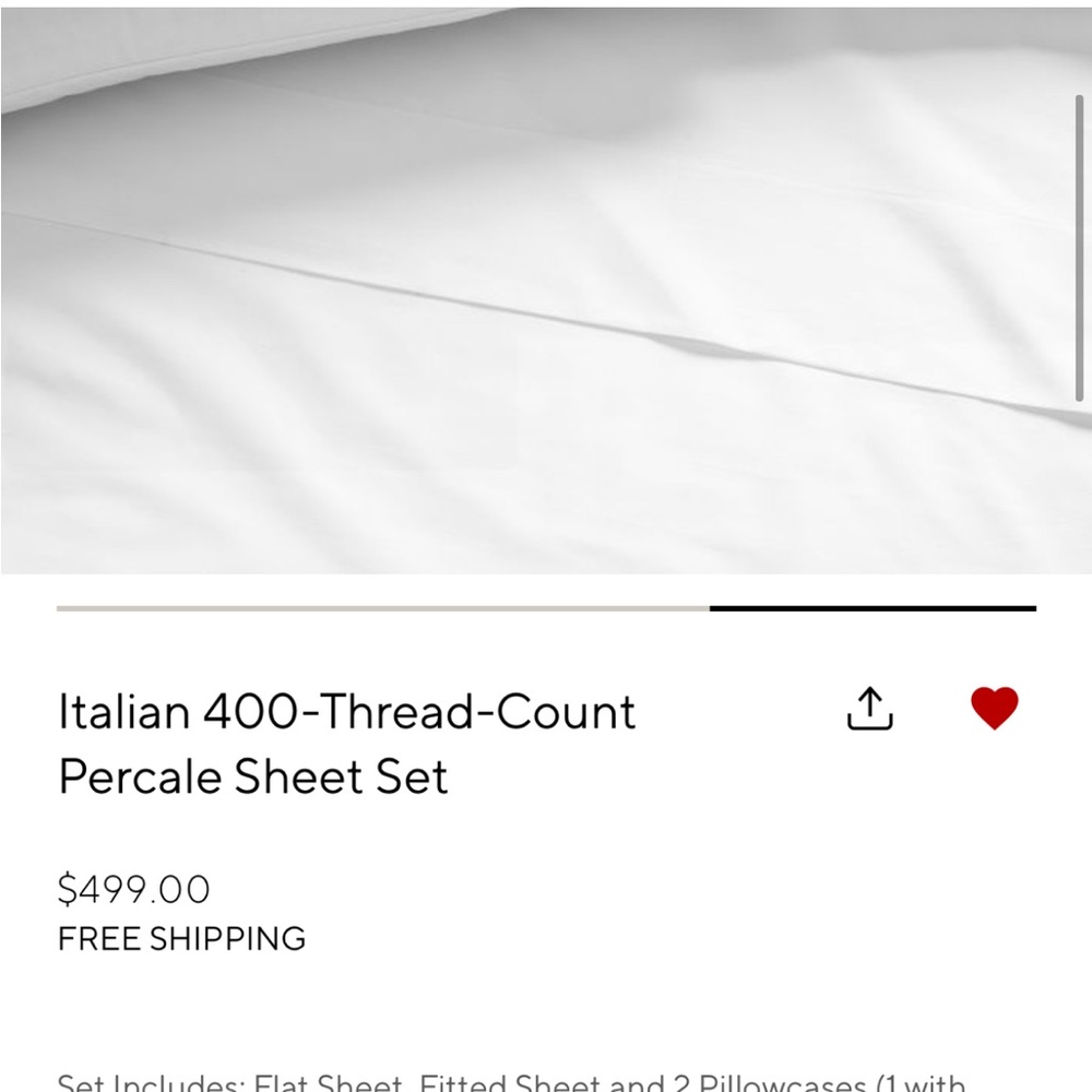 Pottery Barn Italian sheet